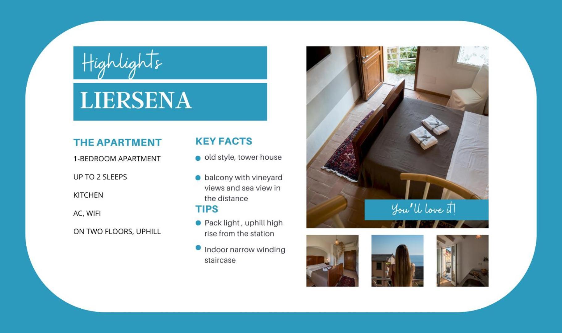 Liersena Sea View Mini Villa With Ac Manarola Kültér fotó